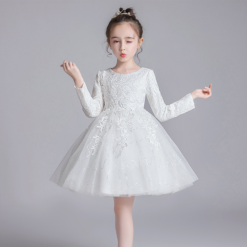 Children's Dress Princess Dress Lace Wedding Dress Tutu Skirt Girl's Birthday Piano Performance Dress High-End Light Luxury Children's Dress Princess Dress Lace Wedding Dress Tutu Skirt Girl's Birthday Piano Performance Dress High-End Light Luxury