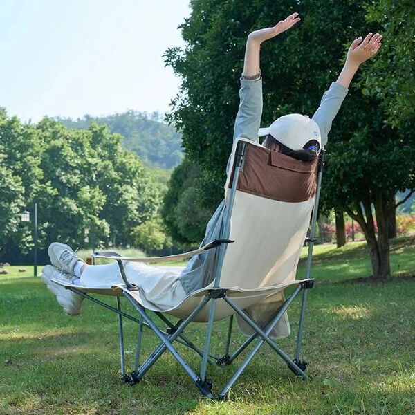 Outdoor folding chair Portable ultra -light open camp chair fishing…