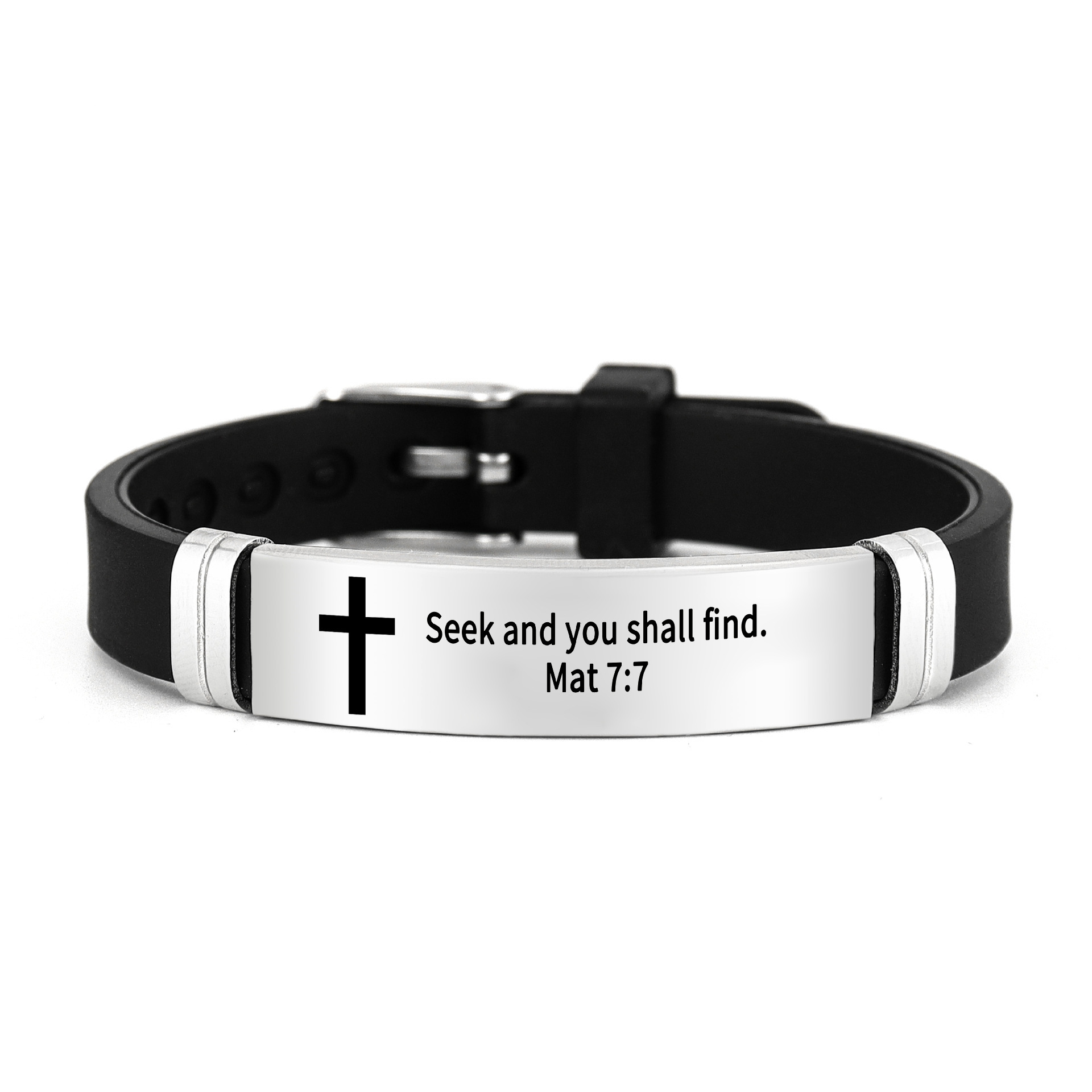 Pulseras de acero inoxidable Europa y América transfronterizas pulseras de acero de aluminio, regalos de vacaciones, grabaciones, regalos, pulseras deportivas en stock