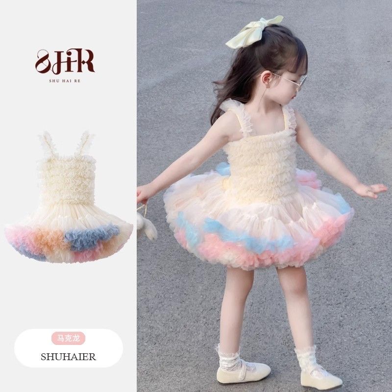 tutu Skirt Girls Summer Princess Fluffy Cake Skirt Baby One-year-old Dress Dress Baby Girl Summer Dress