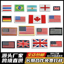 英国国旗刺绣布贴服装辅料美国国旗补丁贴箱包装手工DIY装饰贴