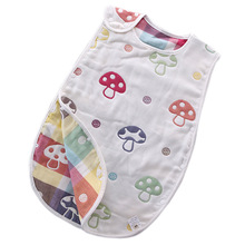 婴儿睡袋春夏季薄款 蘑菇纱布儿童分腿防踢被宝宝空调被包邮