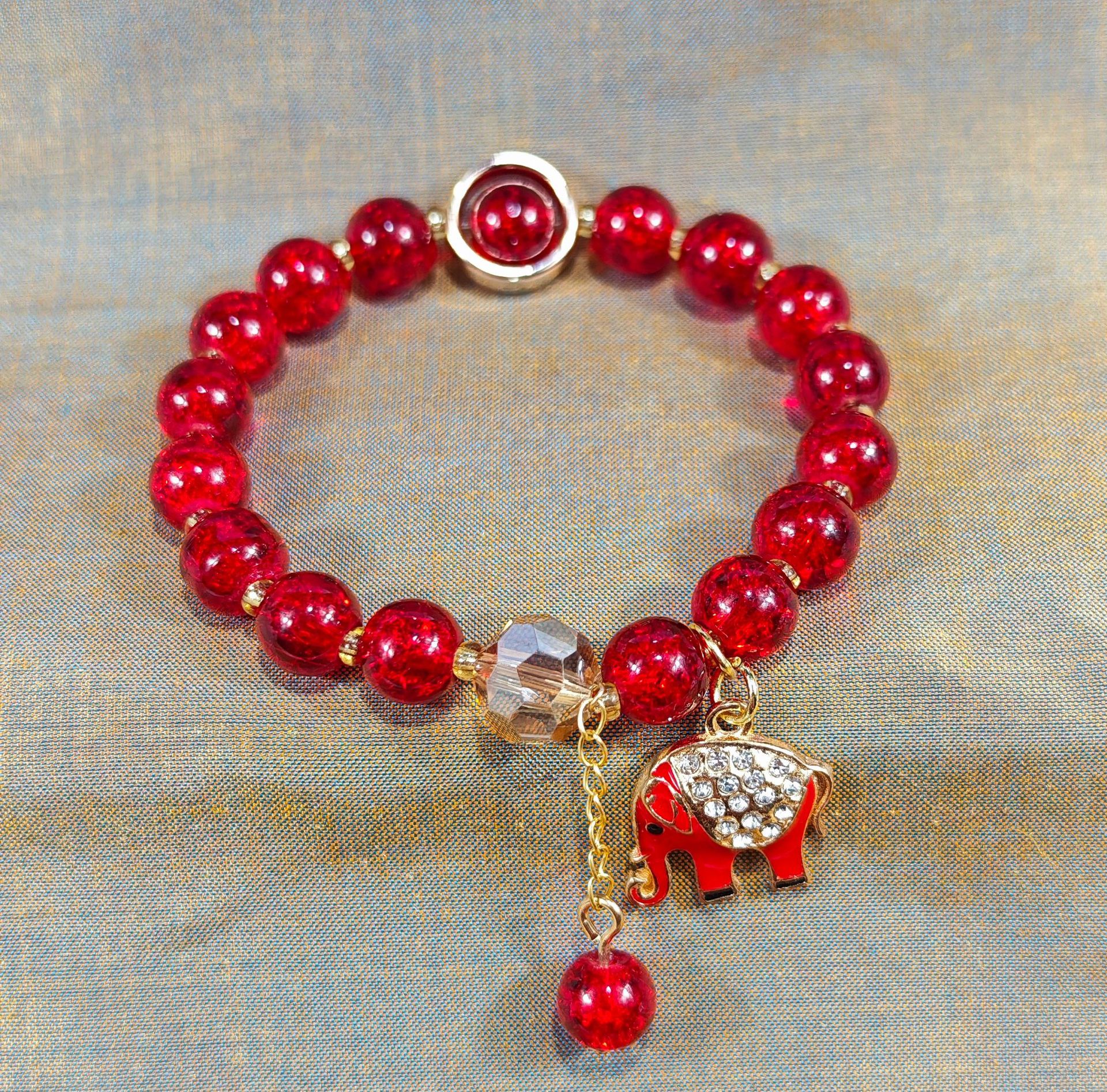 Las celebridades de Internet retro transfronterizas suelen ser todo-fósforo pulsera elástica de estilo ins simple pulsera de moda de lujo ligero, joyería de temperamento