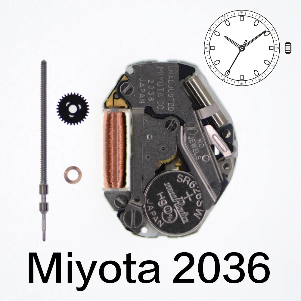机芯  MIYOTA 2036石英机芯  美优达2036石英机芯  手表电子机芯