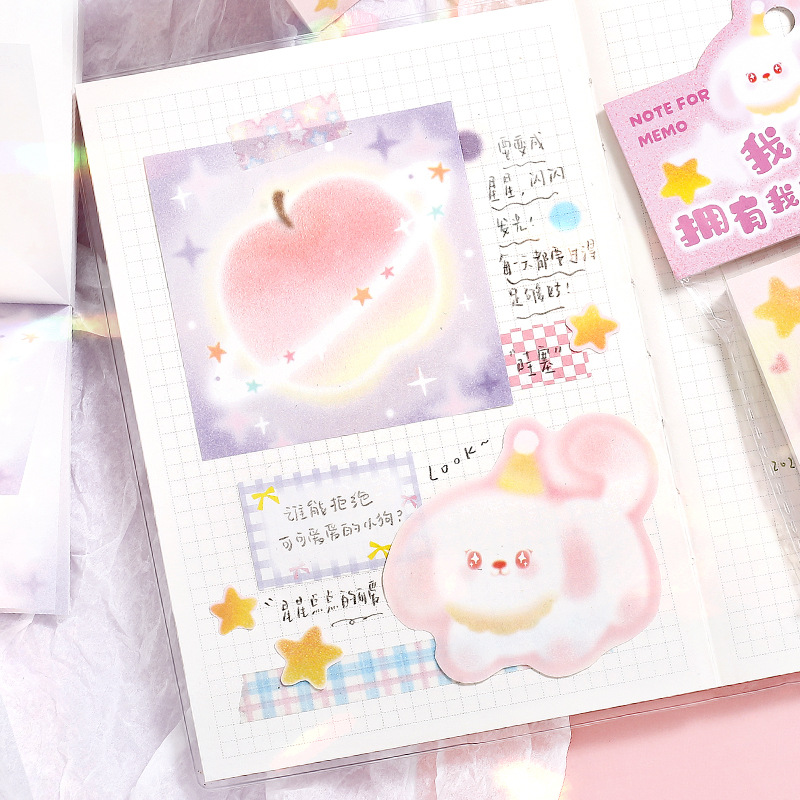 NOTE FOR 100 notes Energy injected series Cute gradient hand note decorative base material paper