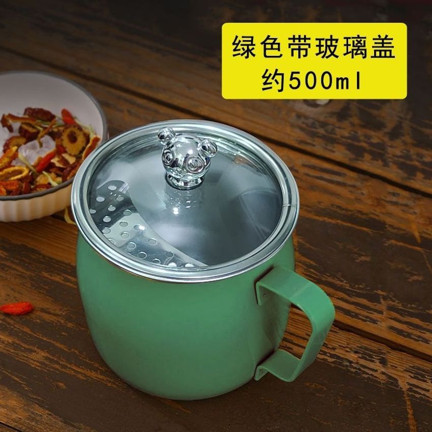 Taza de Acero Inoxidable con Filtro y Asa Resistente a Caídas para Té y Agua Oficina y Hogar