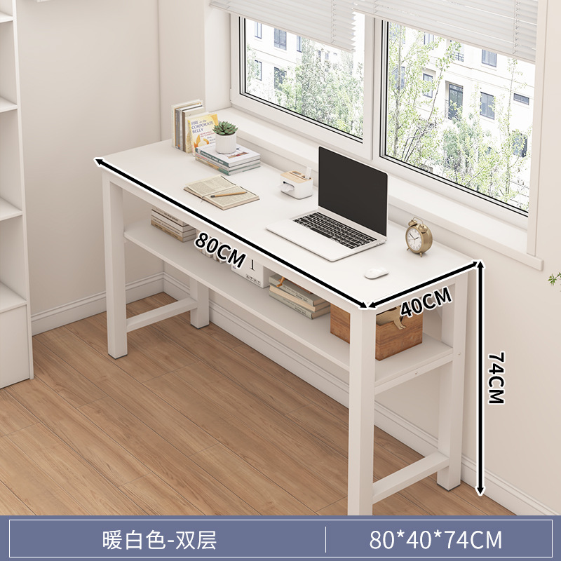 Mesa larga simple y estrecha para el hogar, escritorio de dormitorio, escritorio de estudio, escritorio de escritorio de escritorio simple