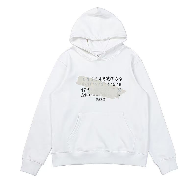 跨境Maison Margiela马吉拉数字印花MM6男女同款连帽百搭休闲卫衣|undefined