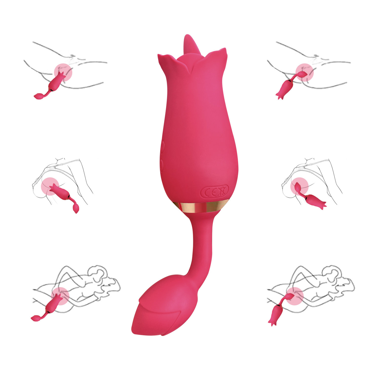 rose licking toy for women