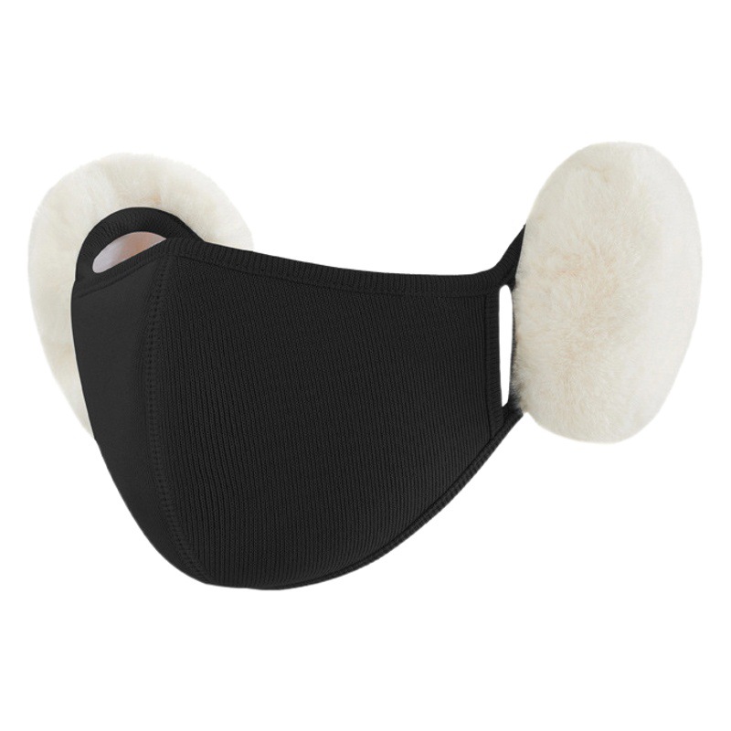 Winter Ear-Protecting Integrated Mask, Thickened for Warmth, Windproof Ski Mask, 3D Eye Protection, Cute Cloud Ear Muffs for Women