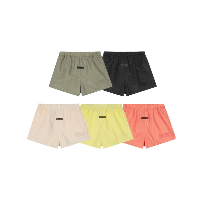 Essentials Fear of God Fog Season 8 Lettered Flocking Embossed Nylon Beach Casual Pants