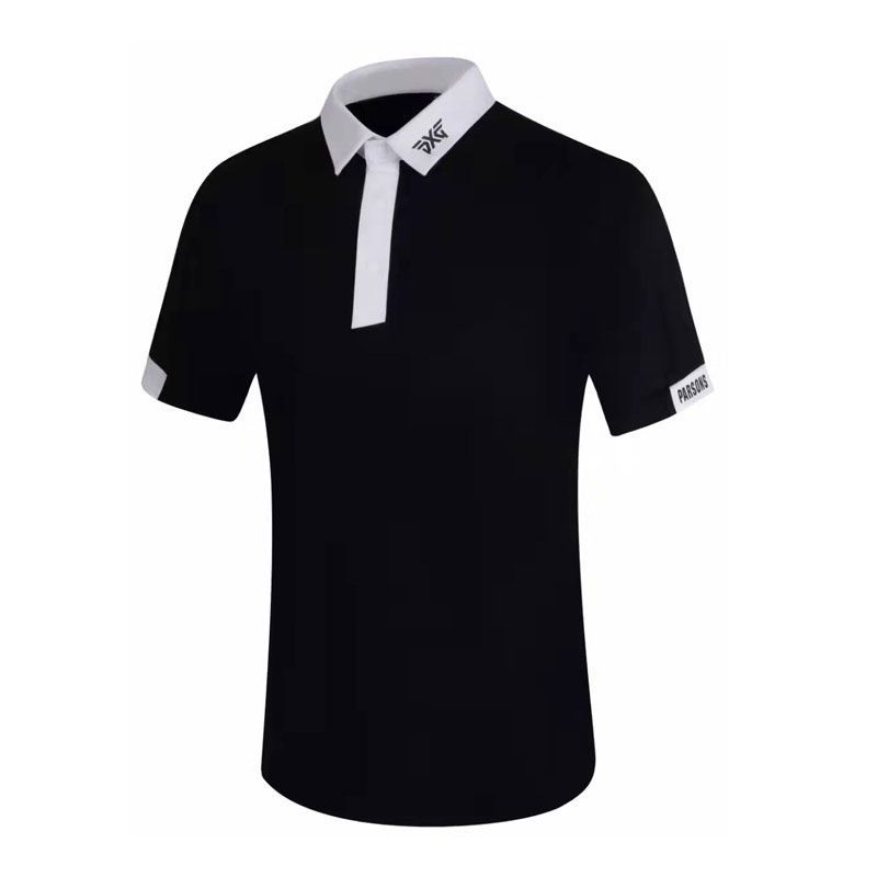 Summer Golf Men's T-Shirt Jersey Outdoor Sports Loose Elastic Polo Shirt Lapel Breathable Sweat-Absorbent Top