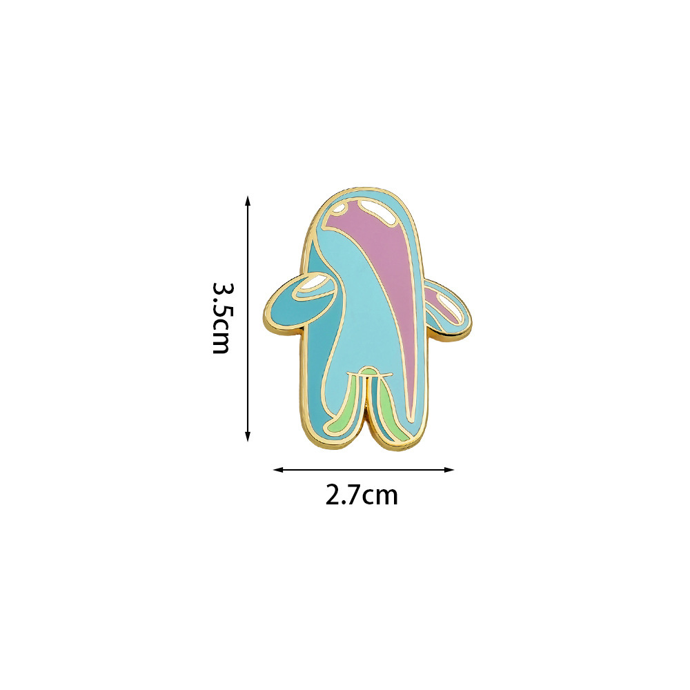 Anime Spongebob Squarepants Merchandise Enamel Badge Cute Cartoon Gradient Color Pin Accessory