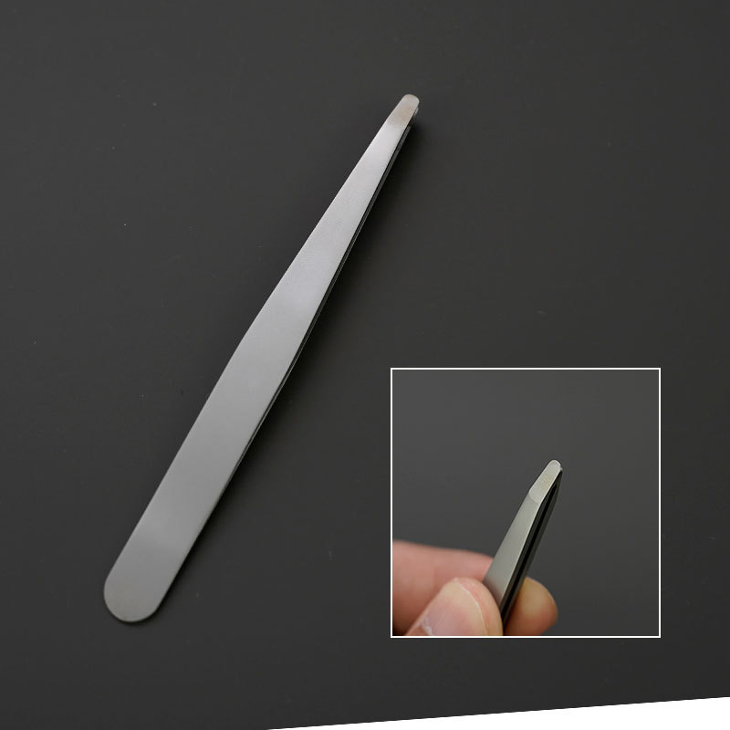 (sandblasted) heat-treated ultra-thin seamless round-tip tweezers