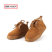 男士反牛绒雪地靴加厚羊毛棉鞋男皮毛一体雪地棉东北防滑保暖男鞋