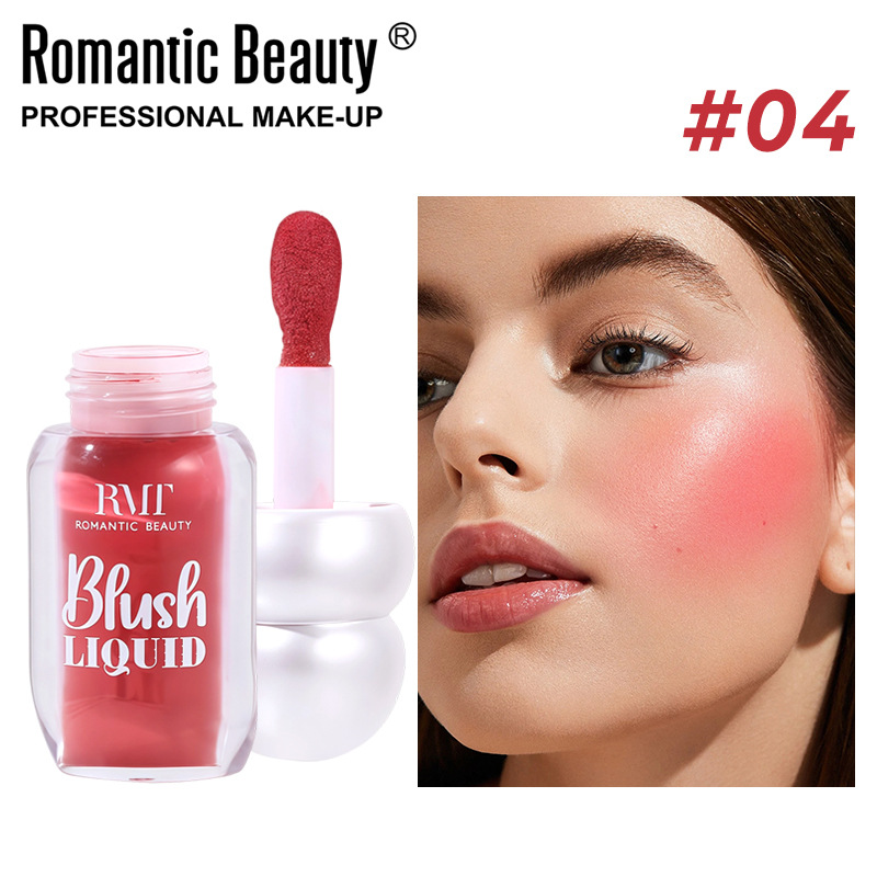 El blush líquido transfronterizo es un blush polivalente, un blush mate, un blush de color natural duradero.