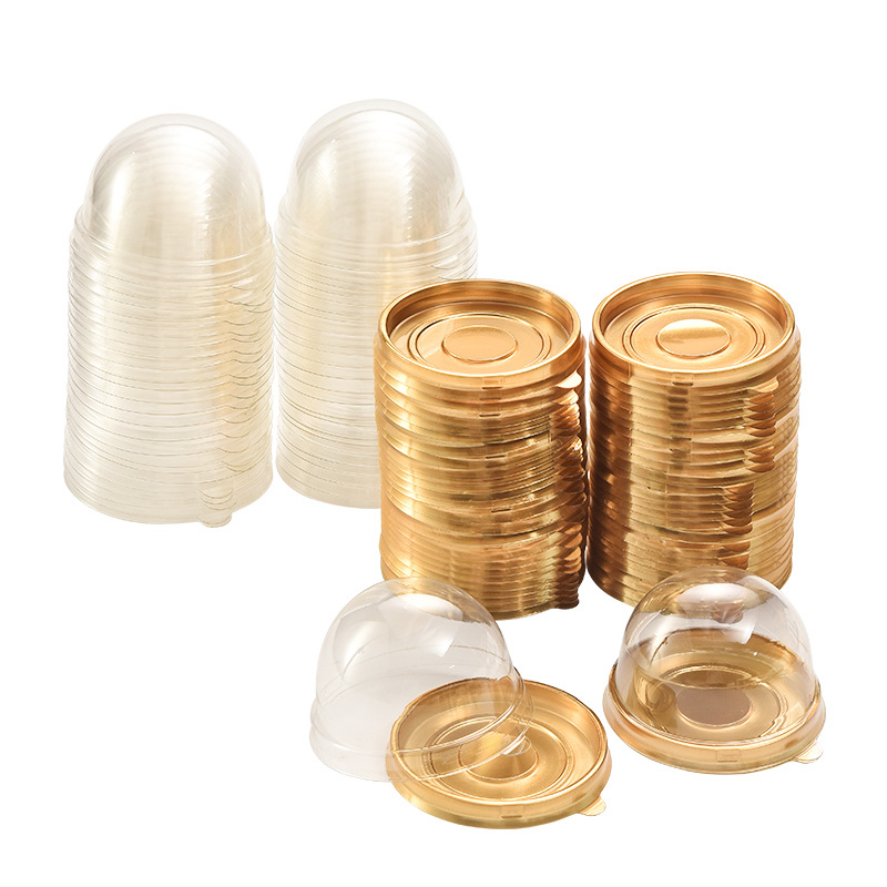 展艺 ZY4580 蛋黄酥吸塑盒（金色）50只装  30袋/箱