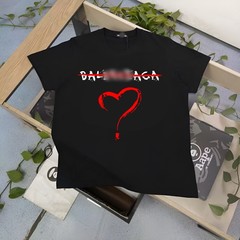 25ss ハイバージョン B 夏新作男女同型カップルラブレターロゴプリントラウンドネック Tシャツ貿易