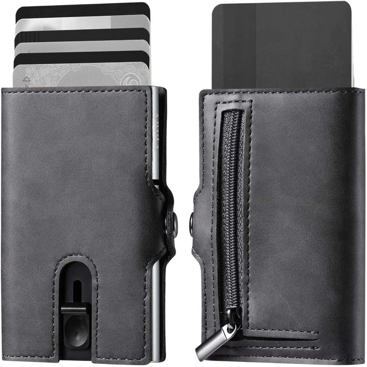 Amazon con bolso de cambio bolso de tarjetas retrógrado RFID anti-robo bolso de cuero bolso de piel de caballo loco portátil