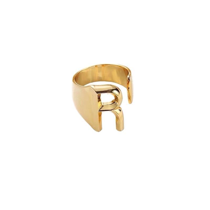Fashion Letter Copper Plating Open Ring 1 Piece