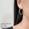 Trend earrings stainless steel with pigtail, European style