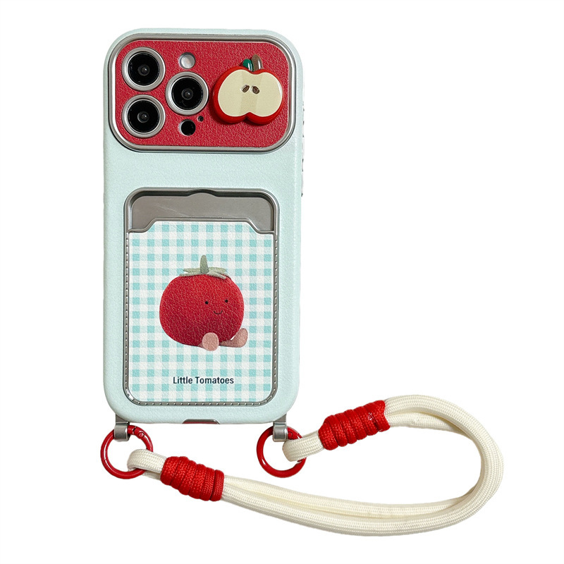Funda de teléfono 3D con diseño de tomate y calabaza estilo Ins para iPhone 15/16 Pro Max/Apple 14/17