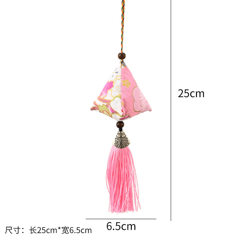 Fiesta del Dragón accesorios colgantes colgantes hechos a mano DIY material linterna de bambú cuerdas coloridas bolsas de incienso perfumadas escoba y coleta