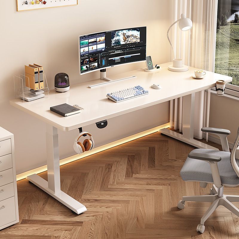 Electric Lifting E-sports Table Lifting Office Solid Wood Ta..