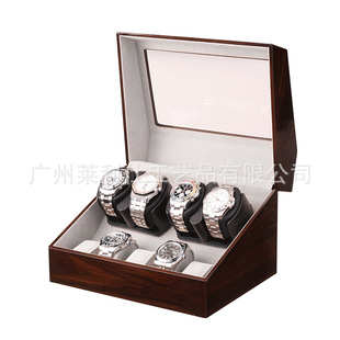 Source Factory Spot Cross-Border Wooden High-Gloss Paint 4+5 Dial Watch Shaker Fully Automatic Mechanical Watch Winder