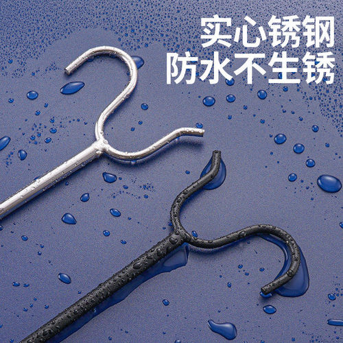 Stainless steel extended clothes fork support clothes fork 7cm solid household balcony clothes picking rod integrated clothes hanging rod factory direct sale