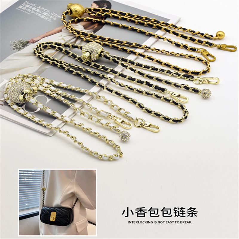 包包鏈條配件小香金球替換腋下斜挎單肩包帶鏈子調節高檔肩帶單買