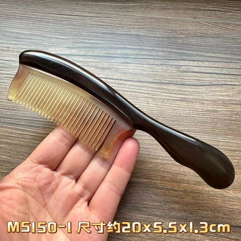 メーカー卸売 厚手ハンドル 黒檀櫛 羊角象嵌 紫檀牛角櫛 ギフトボックス 女性向けお土産|undefined