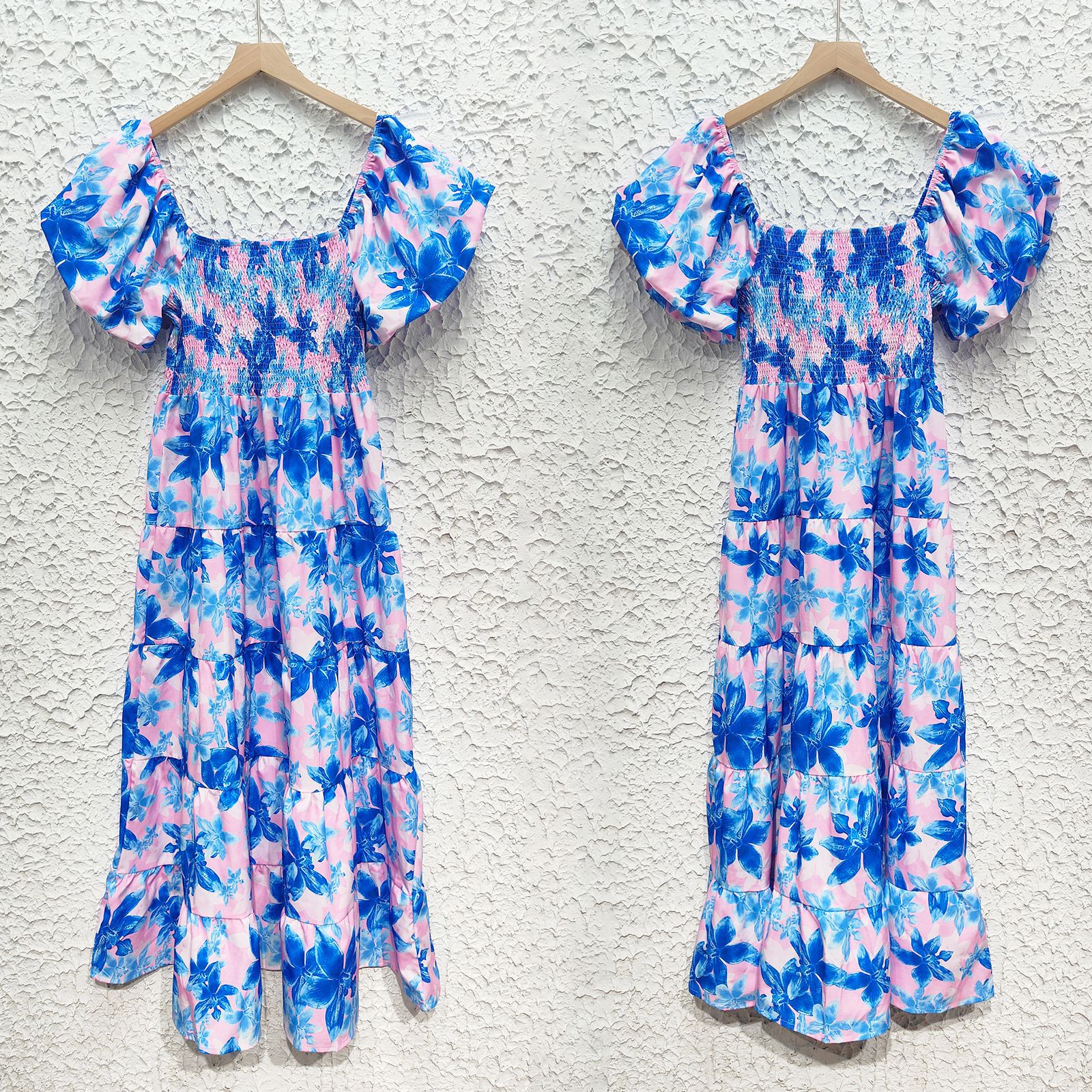 385g Weight Maxi Long Dress Dress Length Type Long Sleeve Sleeve Length Swing Dress Dresses Type Puff Sleeve Sleeve Type Polyester Fabric Type High Waist Waist Line Holiday, Daily Occasion U Neck Neckline Regular Fit Fit Type Plaid, Flower Pattern Summer Season Women's Gender Printing Design Vacation Style Wholesale Women's Vacation Printing Plaid Flower Holiday Daily U Neck Long Sleeve Swing Dress 1