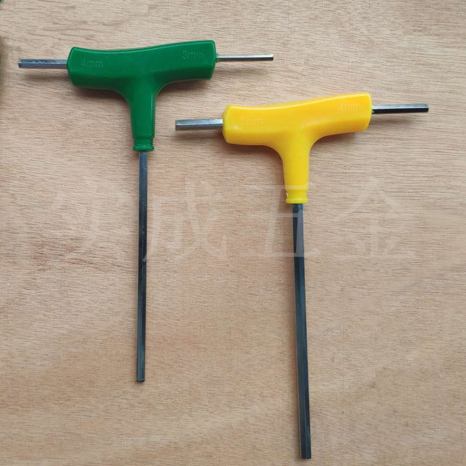 平头T型内六角扳手双炳 两用公制特长T型内六角扳手 镀锌五金扳手