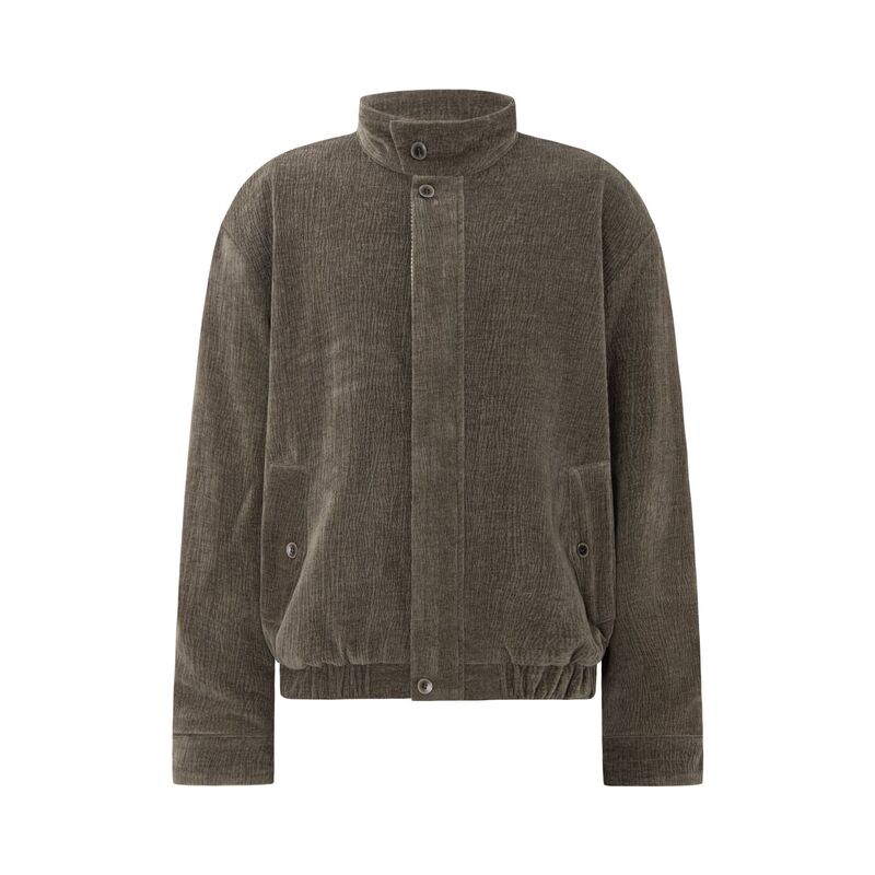 2015 American Street Fashion Corduroy Harrington Old Money Style Jacket with Houndstooth Lining Design Men's Short Wide Coat