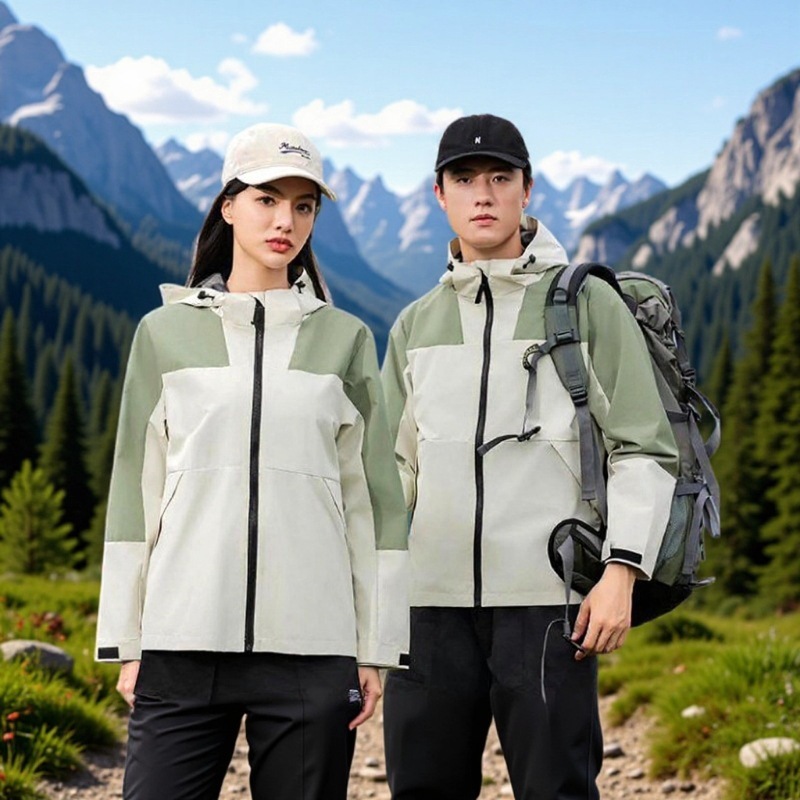 户外薄款冲锋衣定制logo工作服印字企业工装防风防水保暖男女外套|undefined