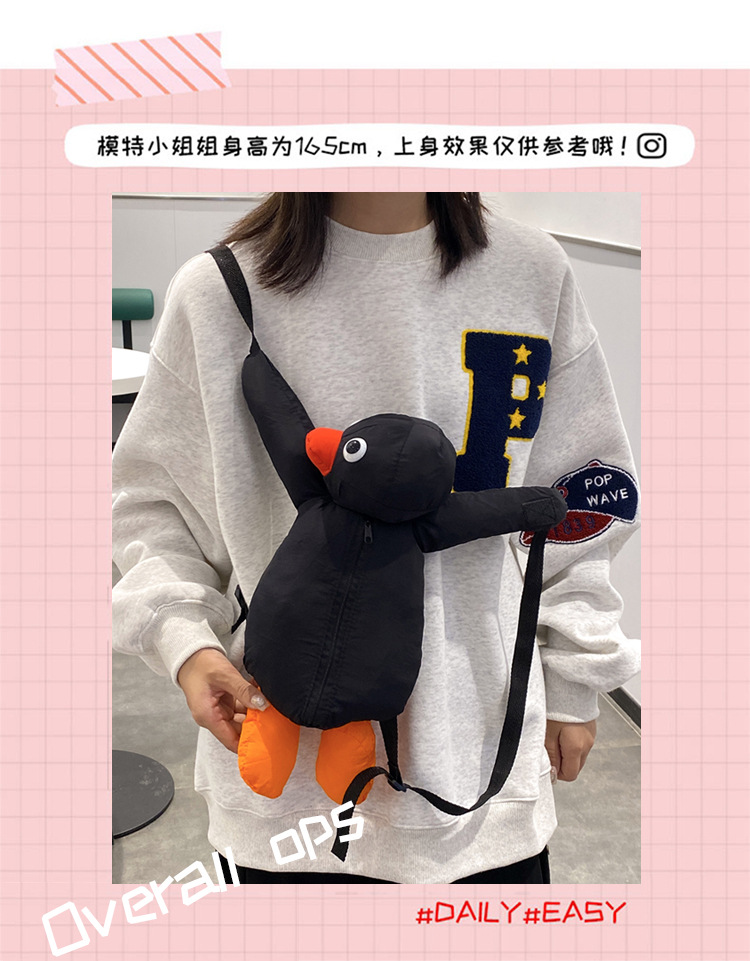 Toddler Backpack For Kids 2-6 Years - Soft Plush Animal Penguin Mini Backpack With Adjustable Straps - View #2