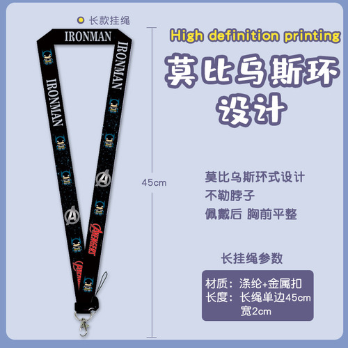 Spider-Man card holder bus card student pick-up card meal card access card holder badge work permit with lanyard wholesale