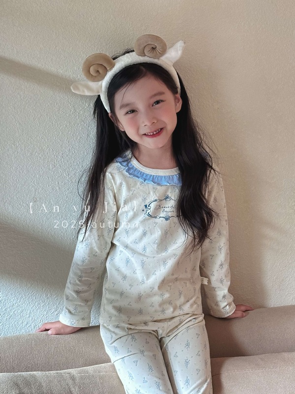 2025新款儿童A类无骨莱卡家居服宝宝睡衣秋季男女中大童秋冬卡通|undefined
