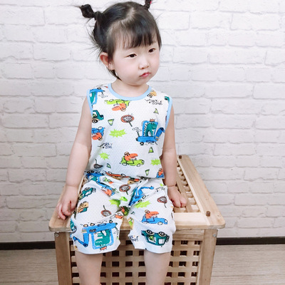 婴儿短袖睡袋宝宝夏季薄款幼儿童空调房分腿防踢被