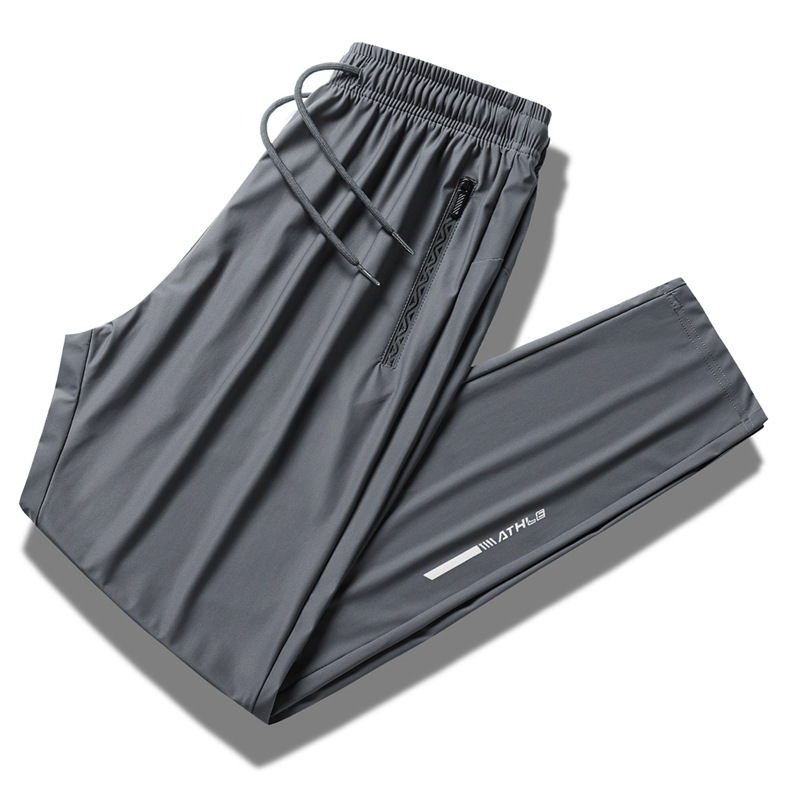 Pantalones de Seda de Hielo Transpirables de Secado Rápido 2024, Pantalones Largos Deportivos Casuales para Hombre, Pantalones de Aire Acondicionado de Talla Grande para Hombre, Venta al por Mayor del Fabricante