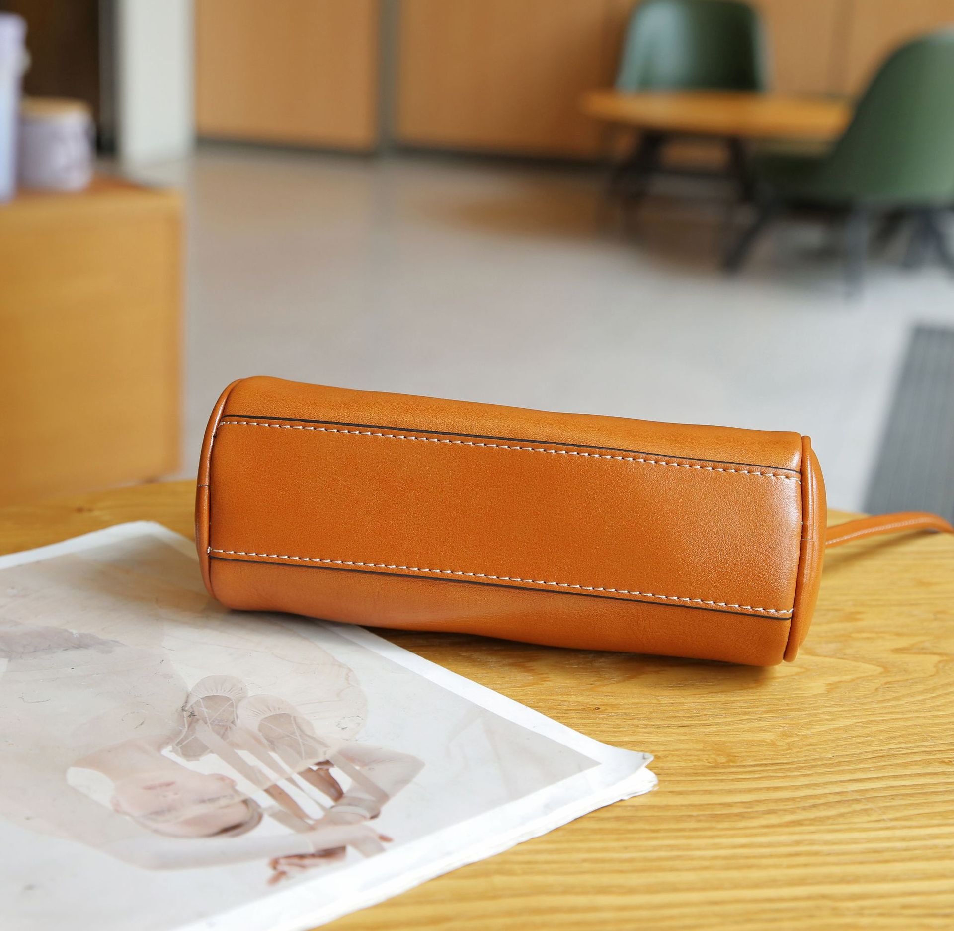 Modna i uniwersalna damska torebka typu crossbody, wykonana z garbowanej roślinnie skóry bydlęcej, nowa, modna, letnia, swobodna, na ramię, z wierzchnią warstwą_voghion.com