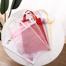 厂家直销手提网纱袋化妆品束口收纳礼品袋首饰品喜糖果包装抽绳袋