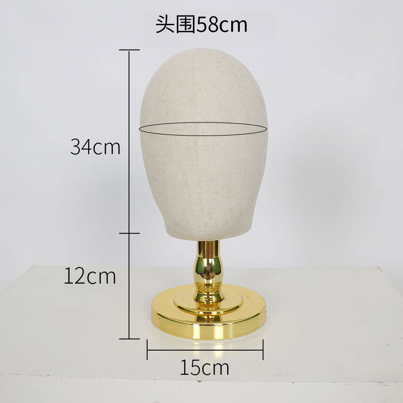 Maniquí de Cabeza para Sombreros y Pelucas de Plástico y Lino para Escaparate