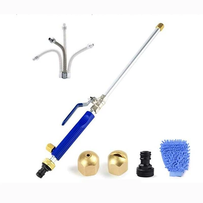 Car cleaning tools, wash water gun water jet high - suit-one-blue-water-gun-nozzle-2-black-joints-glove-extension-tube