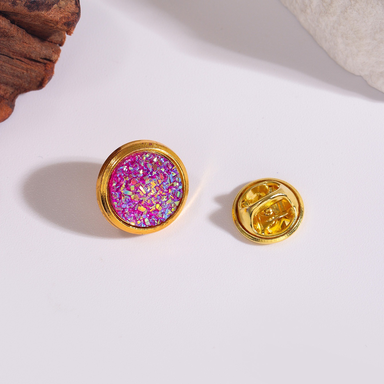 Spilla vintage da donna oro argento perla cristallo farfalla pin_voghion.com