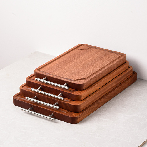 Ebony chopping board, antibacterial and mildew-proof, double-sided chopping board, solid wood chopping board, kitchen cutting board, fruit board, sticky board, anti-cracking