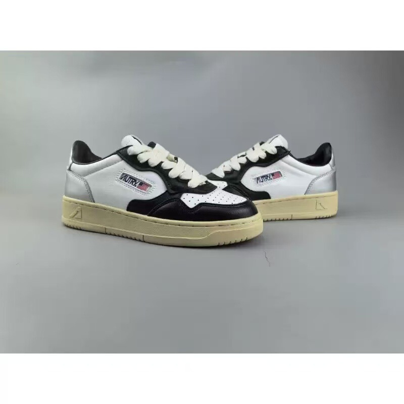 2026 Retro Distressed Sneakers, Genuine Leather Low-Top White Shoes, Platform Shoes, Unisex