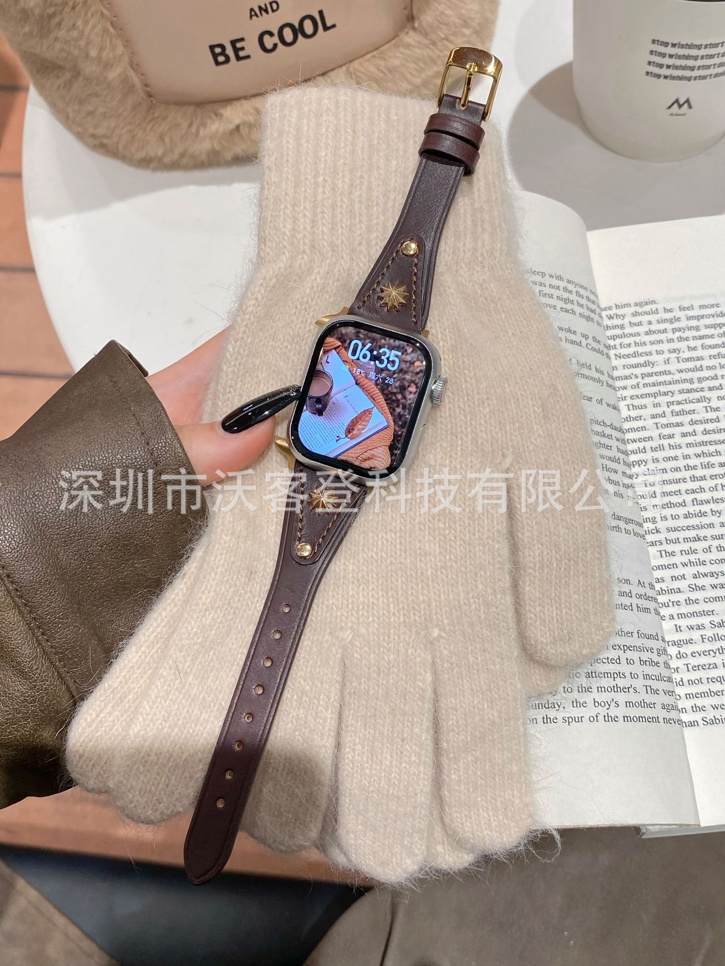 Aplicable Apple Mango Pure Leather Slim Band Apple Watch S10/9/8/SE/7/6/5/4/3/21 image 11