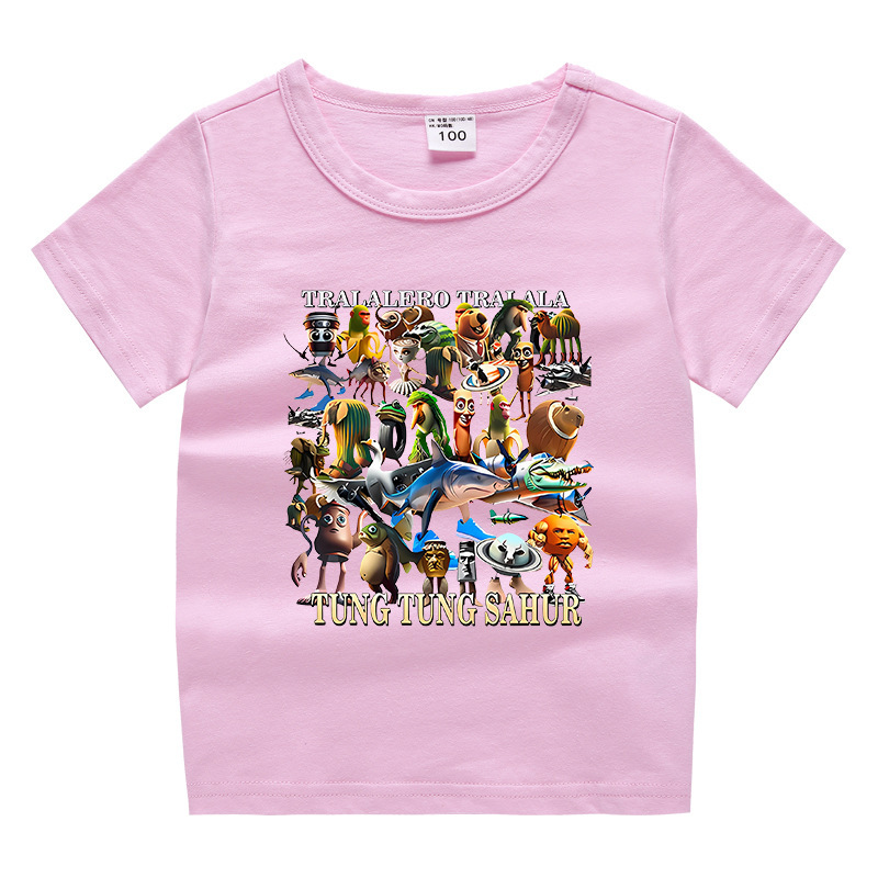 夏男の子服娘ラウンドネック Tシャツホットパンツ韓国風カジュアル半袖ボトムシャツスポーツ学生ショーツスーツ|undefined